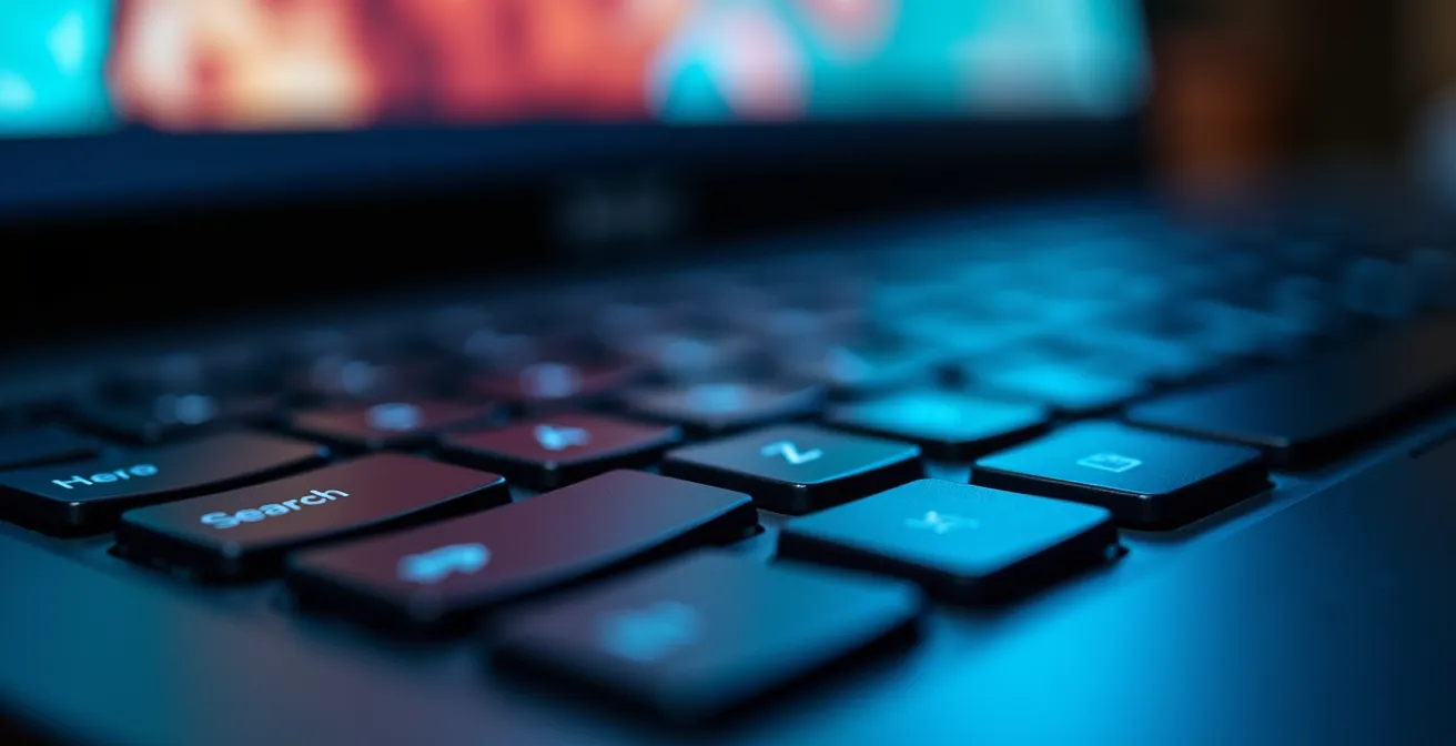 Pantalla de ordenador mostrando resultados de búsqueda con técnicas avanzadas de Google dorking