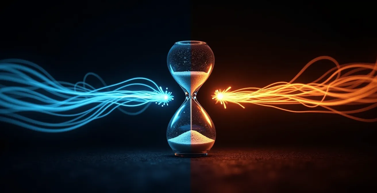 Comparación visual entre conexión simétrica y asimétrica para profesionales