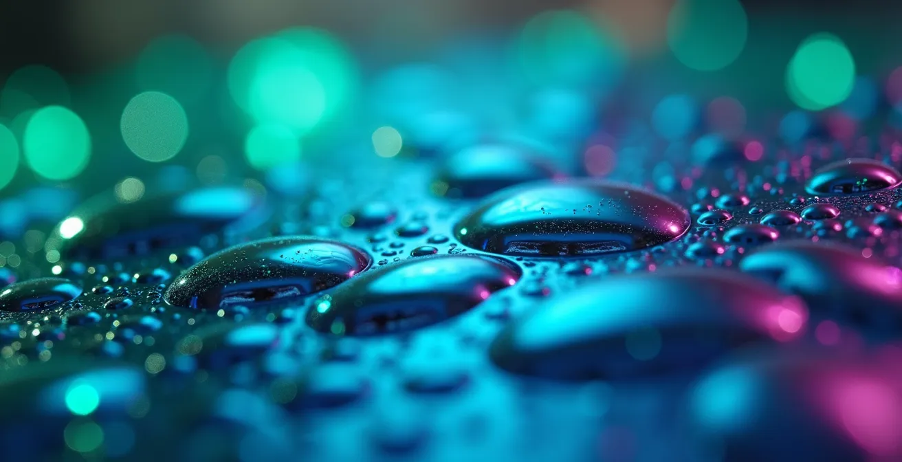 Vista macro de un dashboard digital mostrando patrones de notificaciones convergentes