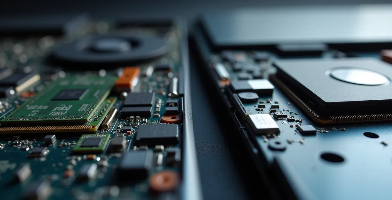 Comparación visual entre dispositivo modular reparable y dispositivo sellado no reparable