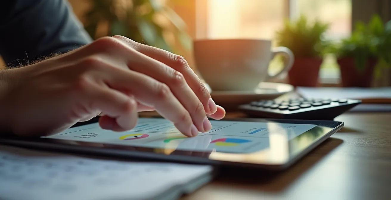 Vista de formulario de entrada de datos con campos desplegables para categorías de gastos