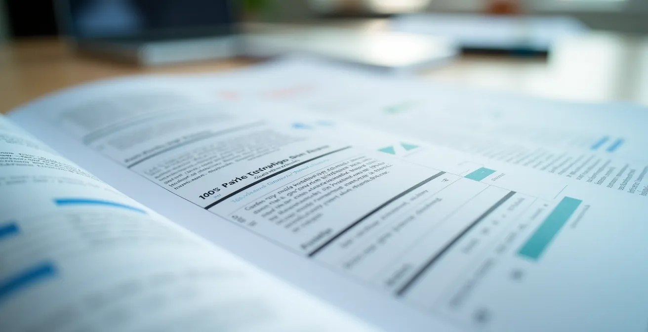 Vista macro de plantilla de documento con elementos modulares y estilos predefinidos
