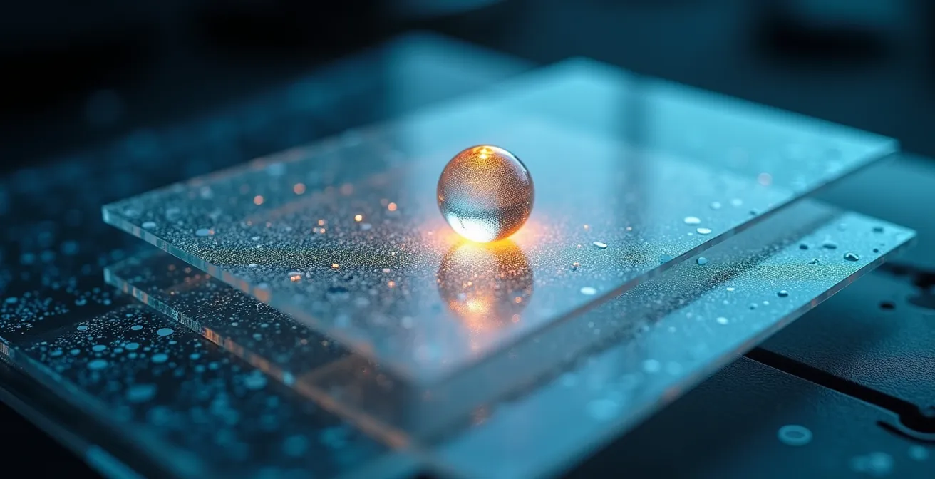 Representación abstracta de múltiples capas de seguridad con formas geométricas concéntricas protegiendo un núcleo central